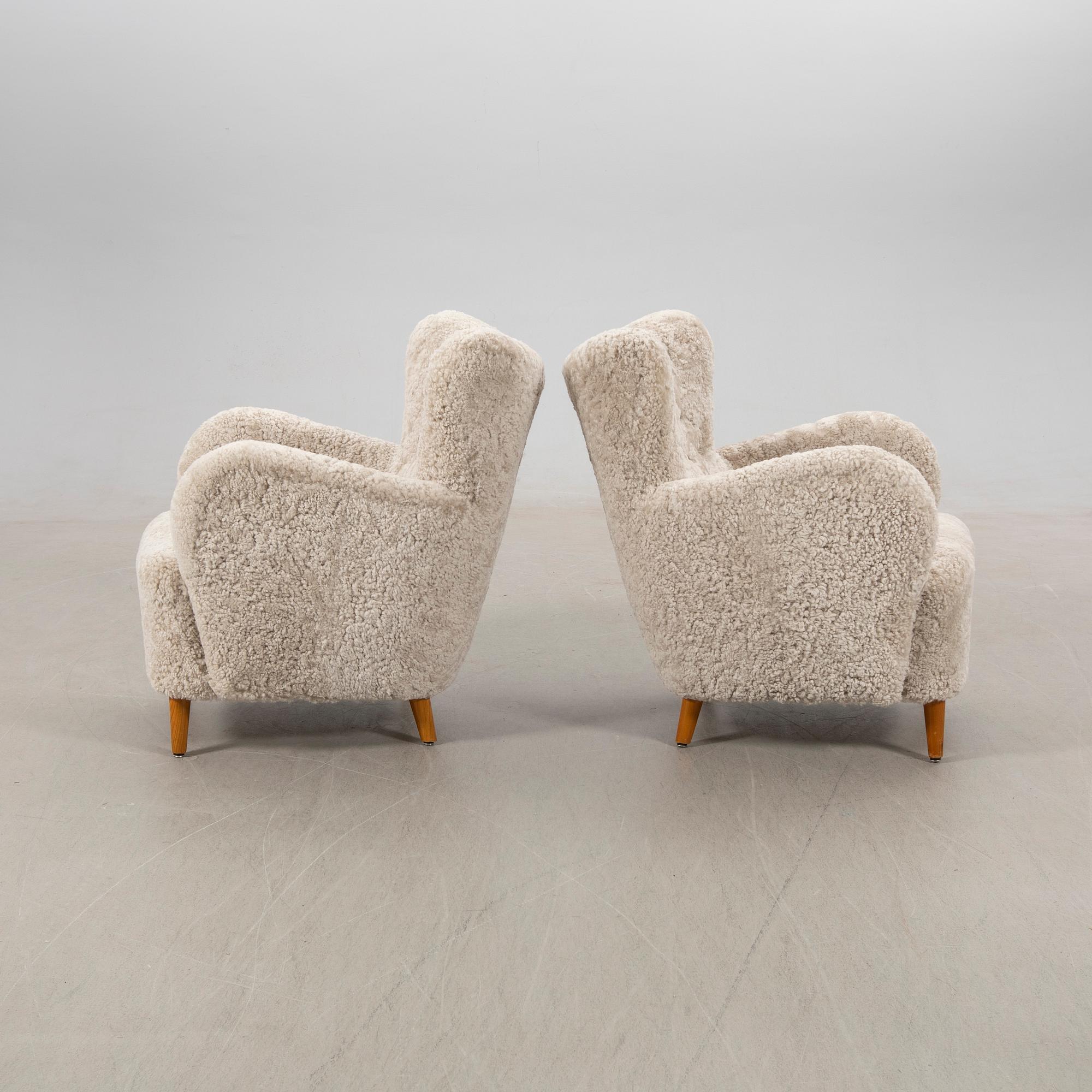 Armchairs, a pair, Swedish Modern, 1940s.