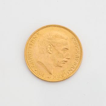 A Danish goldcoin, 20 kr, 1916.