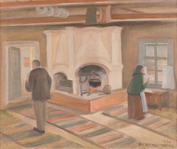 Eero Nelimarkka, oil on canvas, signed and dated 1975.