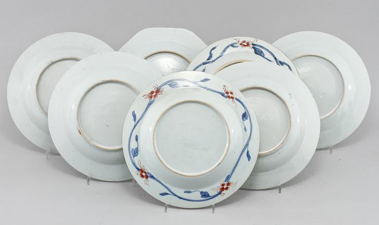 PARTI PORSLIN, 11 delar, Kina, 1700-tal.