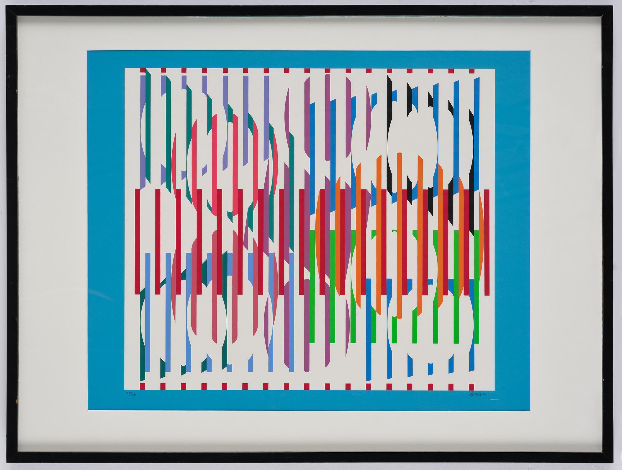 Yaacov Agam, Utan titel from: "Hommage aux Prix Nobel" (Nobelprismappen).