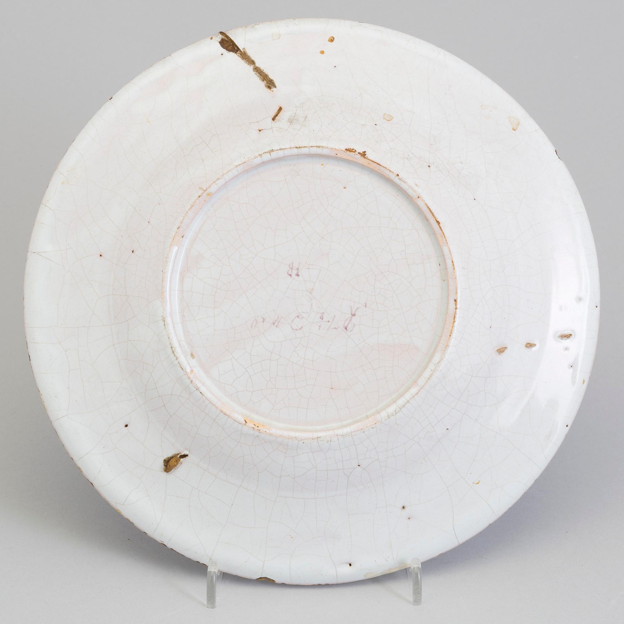 Three Rörstrand faiance dishes, 18th century.