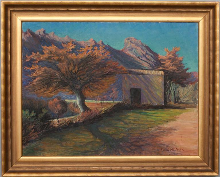 HELMI SJÖSTRAND, olja på duk, signerad, a tergo daterad Nov. 1921.