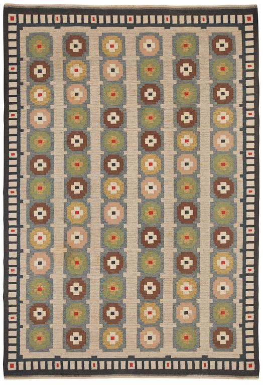 CARPET. Flat weave. 356 x 242,5 cm. Sweden 1940's-1960's.