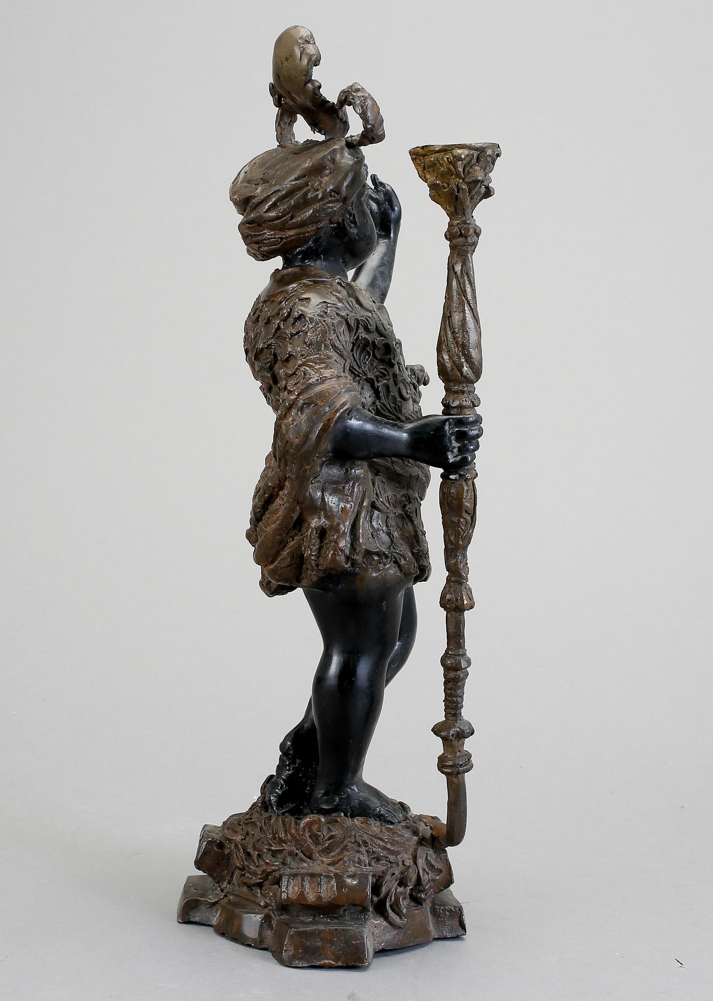 LJUSSTAKE, gjutjärn, 1800-tal.