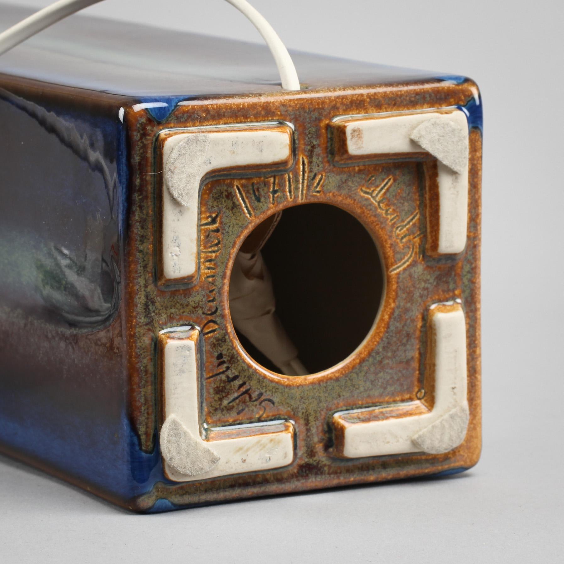 BORDSLAMPA, keramik, Söholm, Danmark, 1960/70-tal.