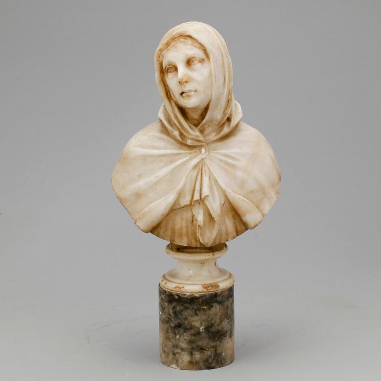 OKÄND KONSTNÄR, alabaster, ej signerad, 1800-tal.