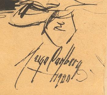 Hugo Carlberg, drawing signed and dated 1900.