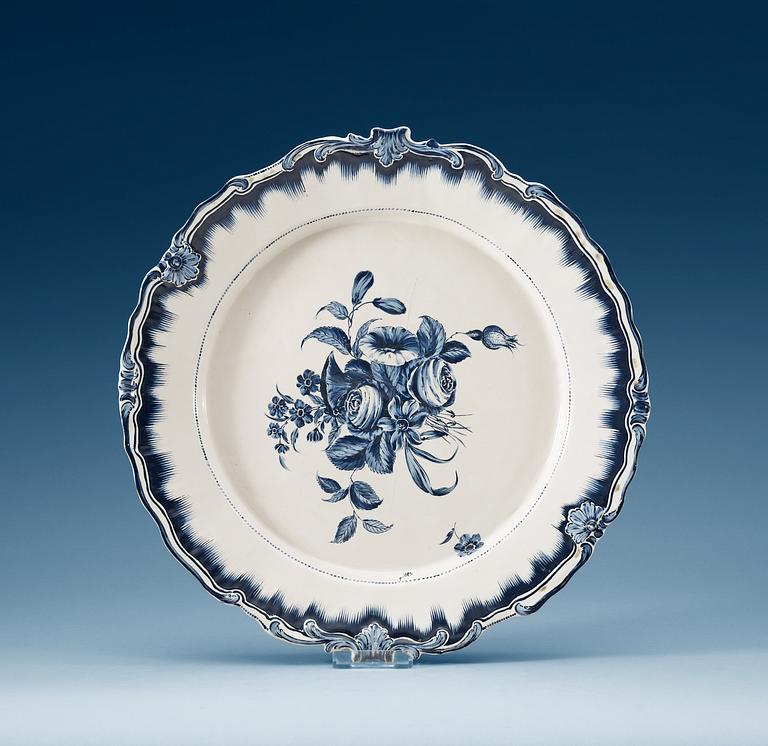 A Marieberg faience charger, 18th Century, period of Ehrenreich.