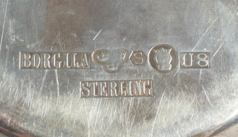 FAT, sterlingsilver, Borgila, Stockholm 1946. Vikt c:a 290 g.