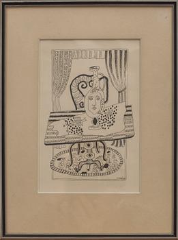 ESAIAS THORÉN, Tusch, signerad o daterad 1946.