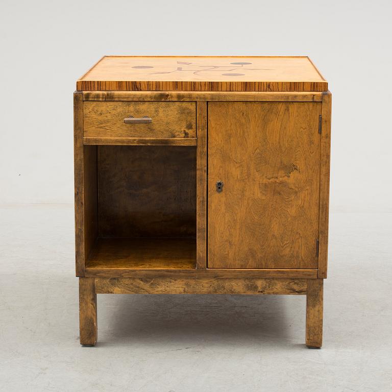 An Art Deco inlay smoking table, 1930's.