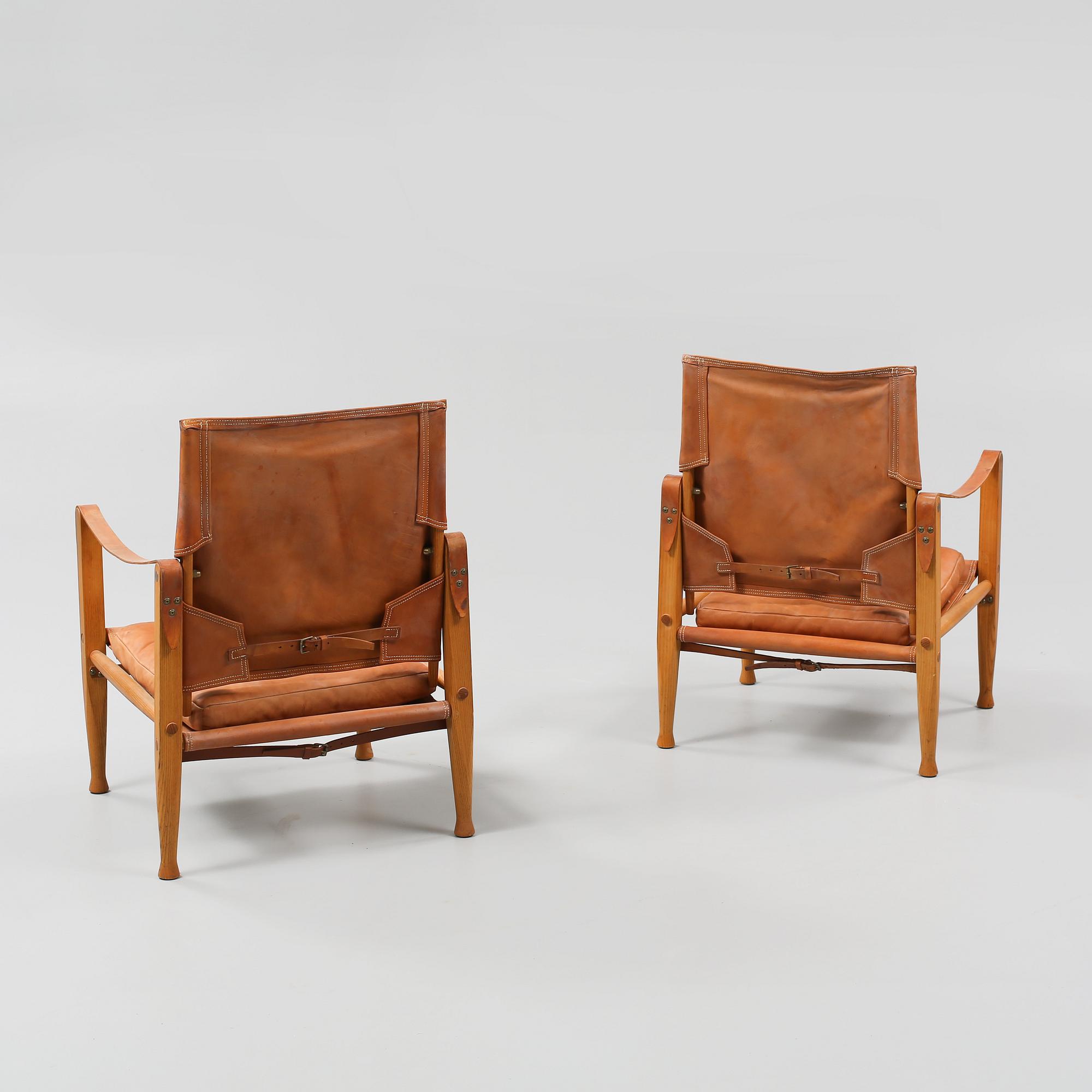 FÅTÖLJER, ett par, "Safari", Kaare Klint, Danmark, 1900-talets andra hälft.