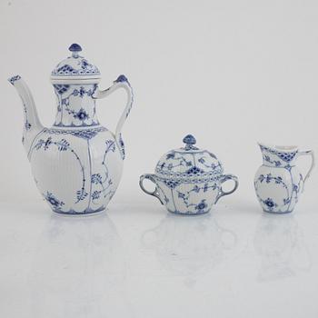 Royal Copenhagen, coffee service, 72 pieces, porcelain, "Musselmalet", Denmark.