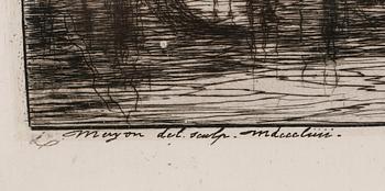 CHARLES MÉRYON, etsning, signerad i plåten, 1854.