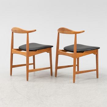 A pair of oak 'Danske' armchairs by Erik Wørts for Ikea, 1960s.