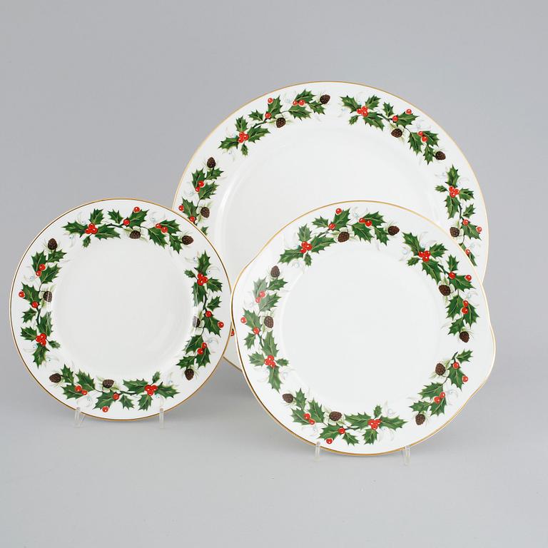 An English christmas china set of 55 pcs, 'Noel' by Royal Grafton, second half of the 20th century.