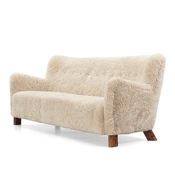 388. Fritz Hansen, sofa, model "1669", Denmark 1940s.
