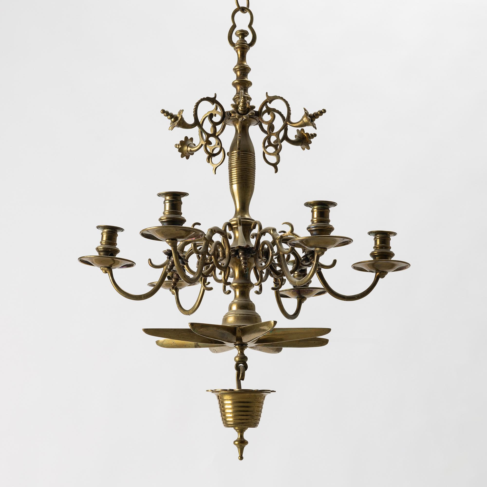 Ljuskrona, barockstil, omkring 1900.