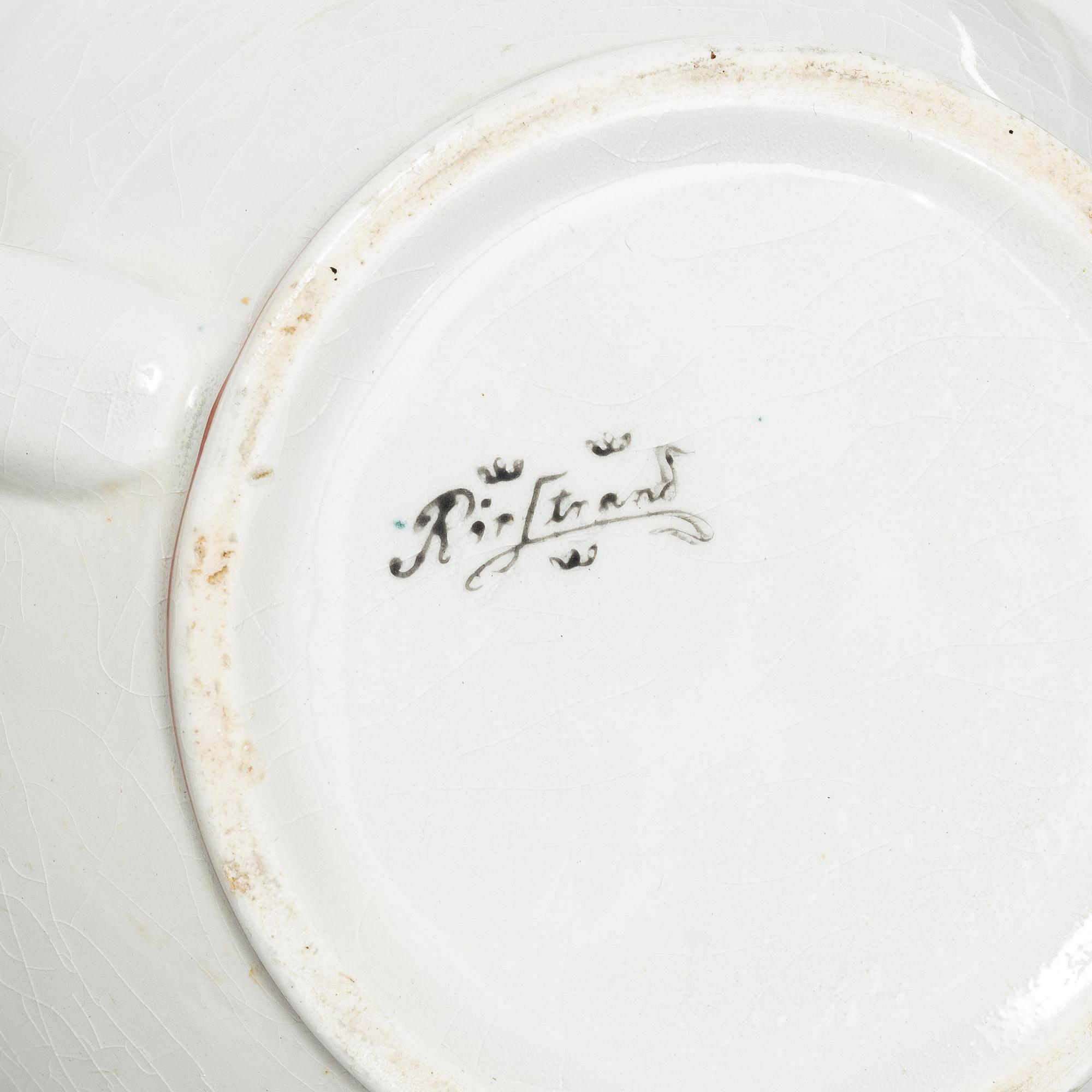 Rörstrand, a Christmas service pieces, 2 pcs, 'Herrgårdsjul', early 20th century.