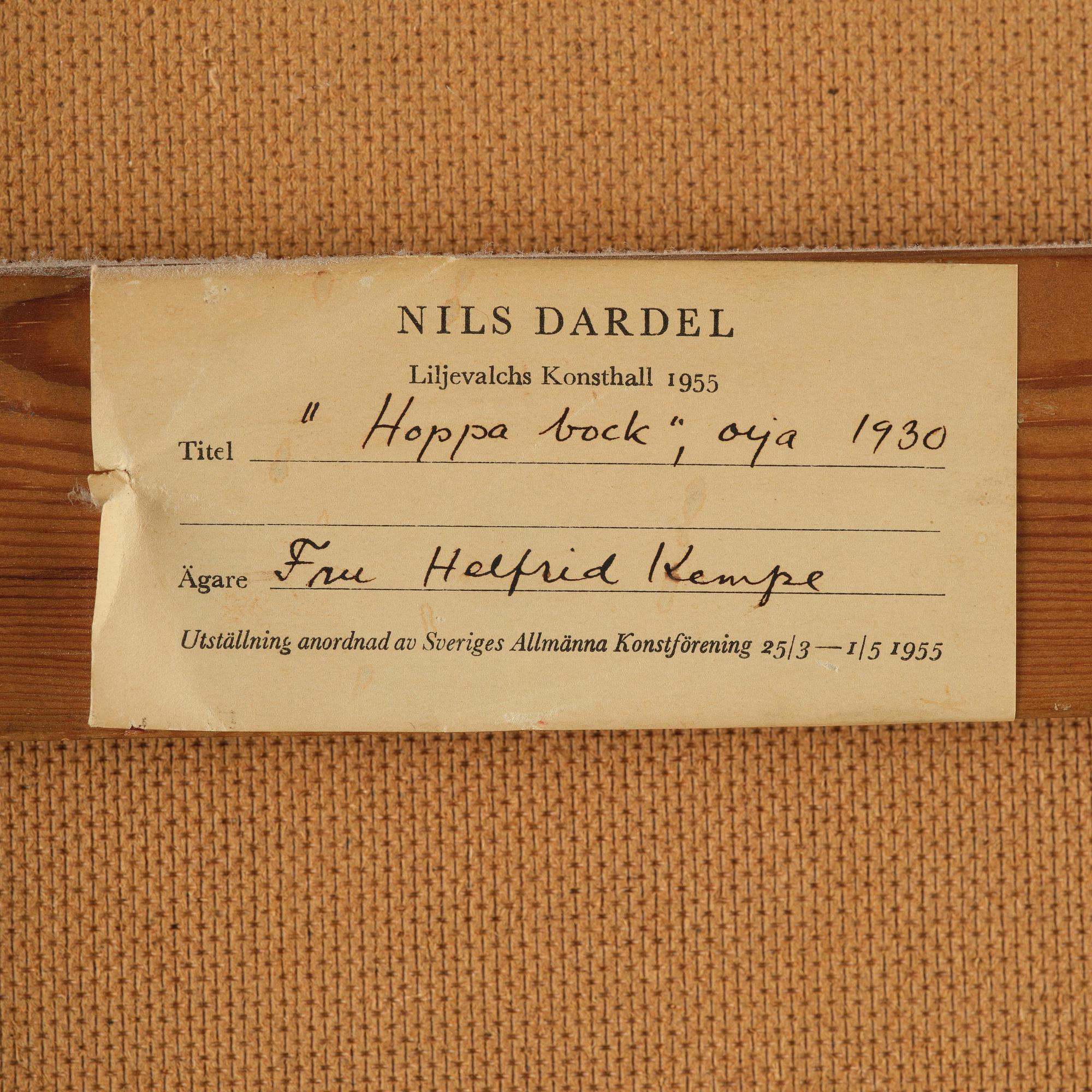 Nils von Dardel, "Hoppa bock".