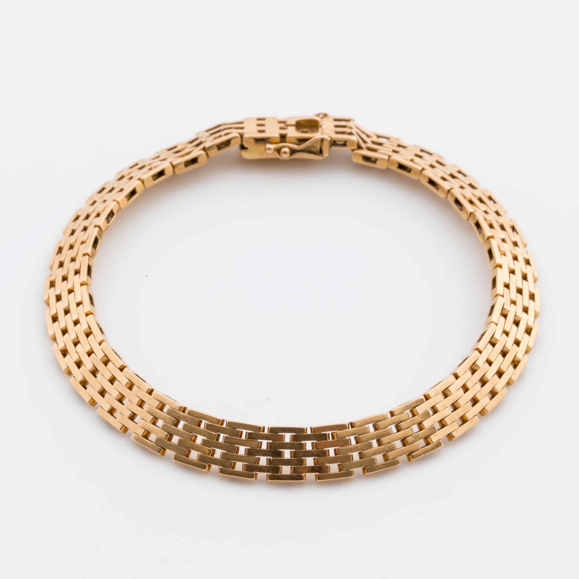 ARMBAND, 18K guld. Stämplat BHG (Bröderna Hedéns Guldsmeds AB)  Stockholm 1968.