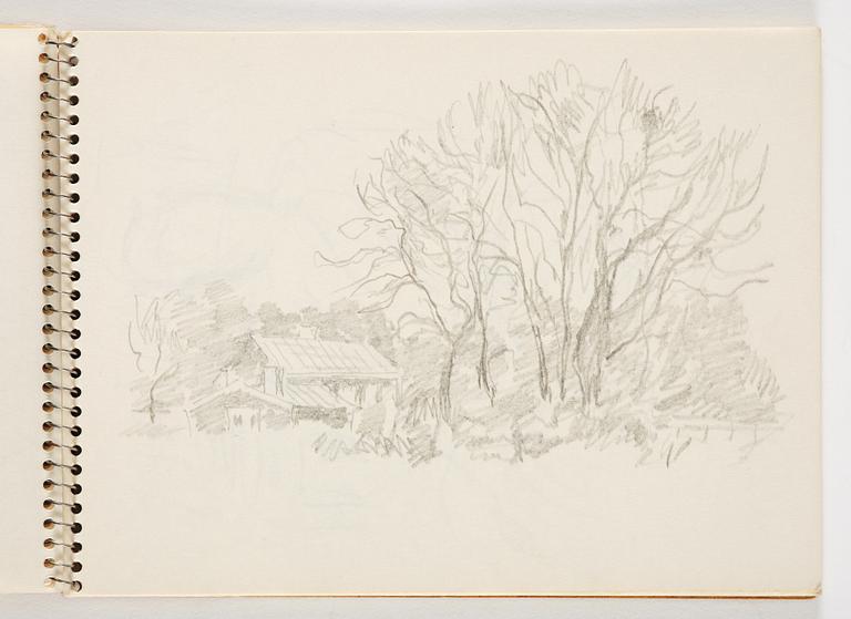 Lotte Laserstein, 4 skissböcker med blyertsteckningar.