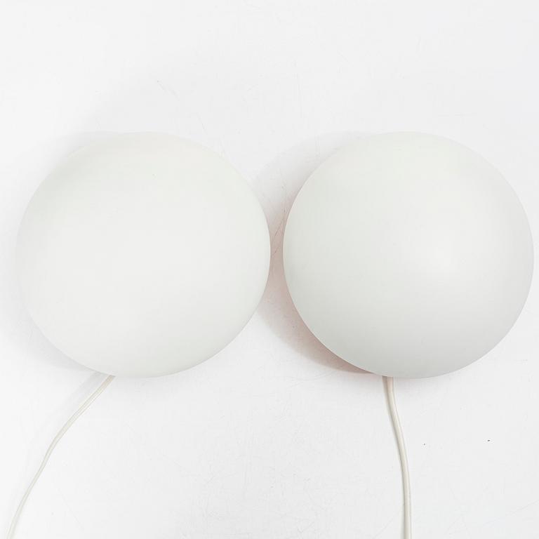 Poul Henningsen, a pair of 'PH hat' wall lamps, Louis Poulsen, Denmark.