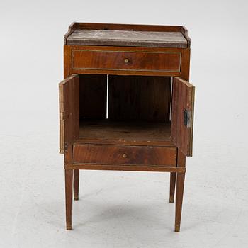 Bedside cabinet. Late Gustavian style, 19th century.