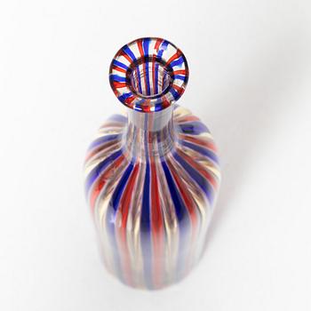 Paolo Venini, an 'a canne'-technique glass vase, Murano, 1988, Italy ed. 226/250.