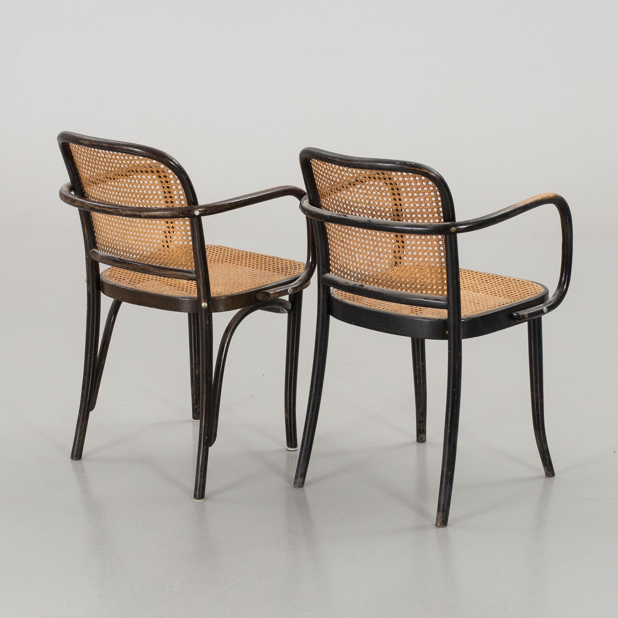 TWO OF BENTWOOD ARMCHAIRS, SECOND HALF OF 20TH CENTURY,