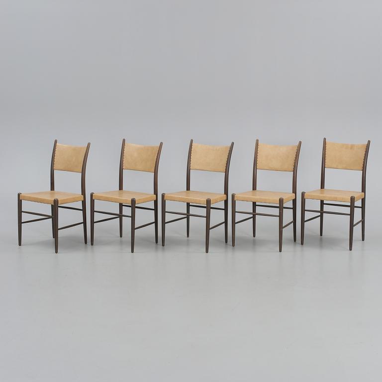 STOLAR, 5 st, "Gracell", Yngve Ekström, Gemla möbelfabrik.