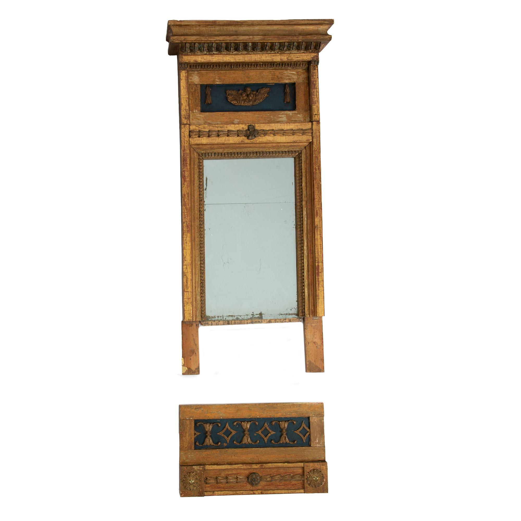 A Gustavian mirror, end of the 18th Century.
