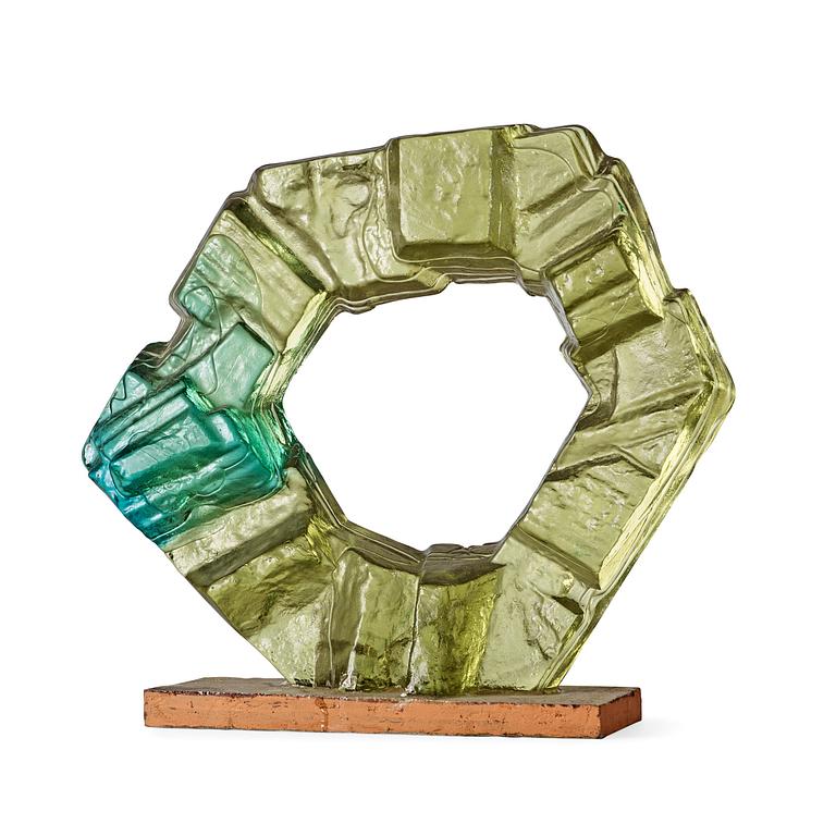 EDVIN ÖHRSTRÖM, skulptur "Korona", Lindshammars glasbruk.