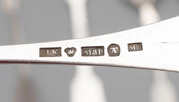 PARTI SILVER, 31 delar, bla "Snäckmodellen", Finland 1900-tal. Tot ca 480 gram.