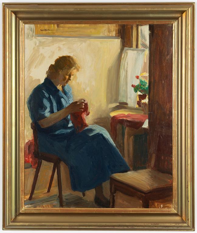 Sam Uhrdin, Woman Knitting.