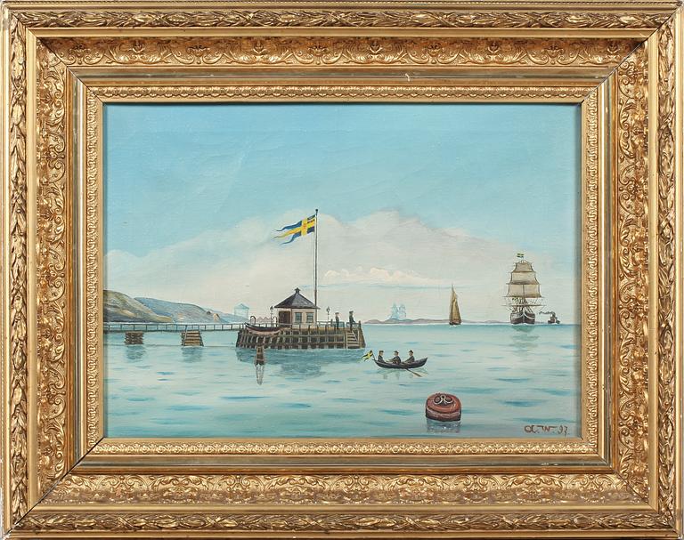 OKÄND KONSTNÄR, 2 st, olja på duk, monogramsignerade och daterade "97" (1897).
