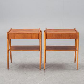 SÄNGBORD, ett par. AB Carlström & CO Möbelfabrik. 1900-talets första hälft.