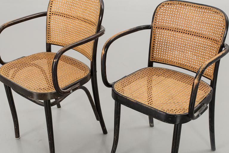 TWO OF BENTWOOD ARMCHAIRS, SECOND HALF OF 20TH CENTURY,