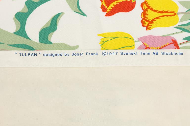 Josef Frank, gardiner, ett par, "Tulpaner", Firma Svenskt Tenn.