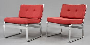 FÅTÖLJER, ett par, "Mondo", Karl Erik Ekselius, JOC Möbler, Vetlanda 1960/70-tal.