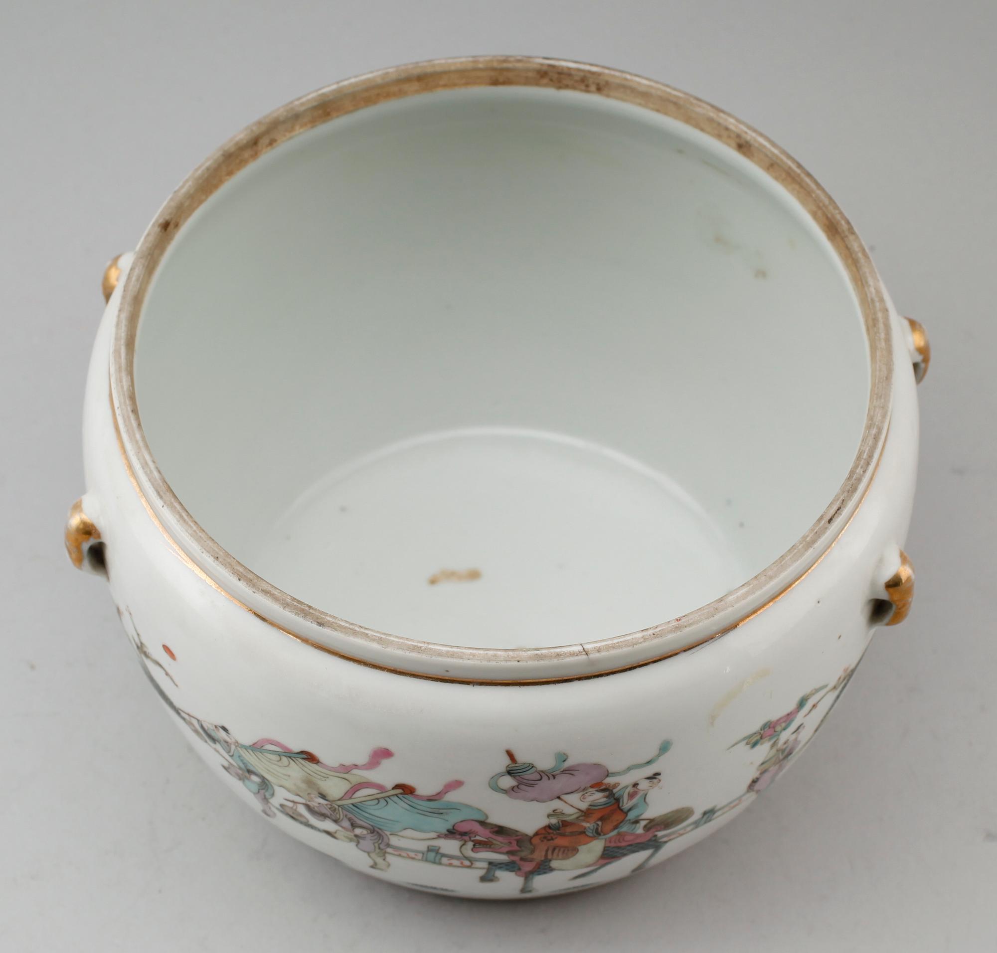 LOCKSKÅL, porslin, Kina, 1800-/1900-tal.