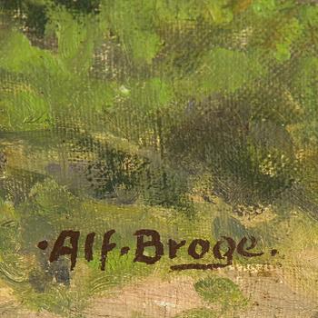 Alfred Broge, oil on canvas, signed.