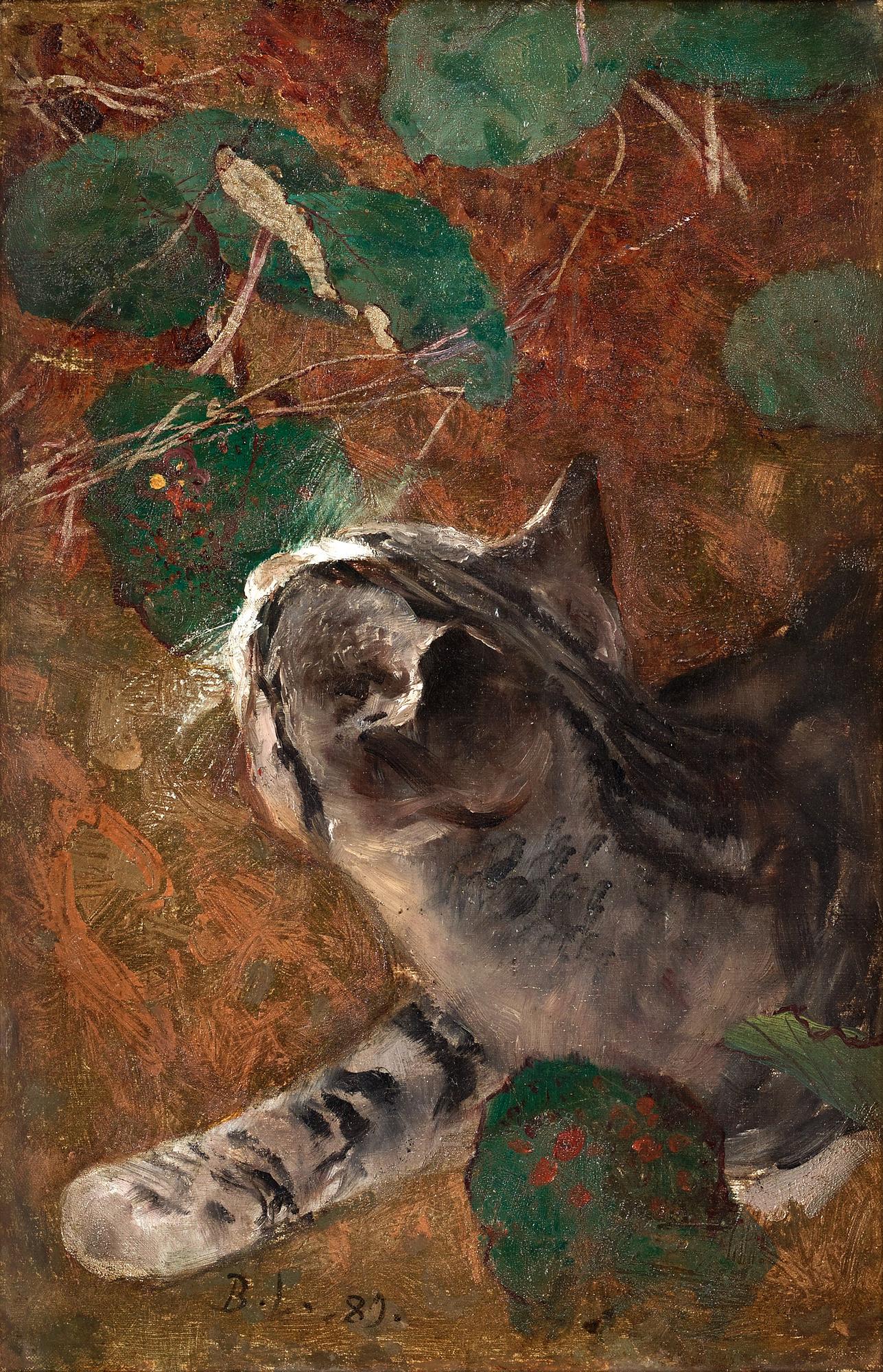 Bruno Liljefors, Terräng med smygande katt.