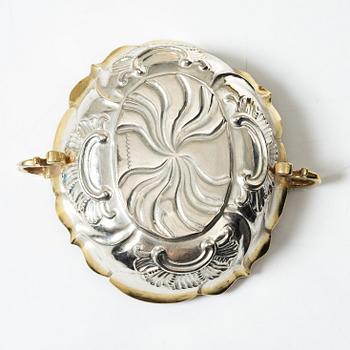 A Nuremberg silver "Weinprobier-Schale", mark of  Georg Andreas Brenner, active 1748-71.