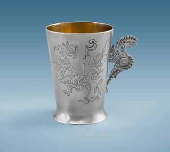245. TSARKKA, 84 hopeaa. Leimattu Chlebnikov Moskova vuosisadanvaihde 18/1900. Korkeus 6 cm, paino 53,5 g.
