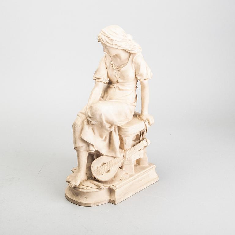 Sculpture earthenware, L.P. Jörgensen, after Eugène-Antoine Aizelin, Copenhagen.