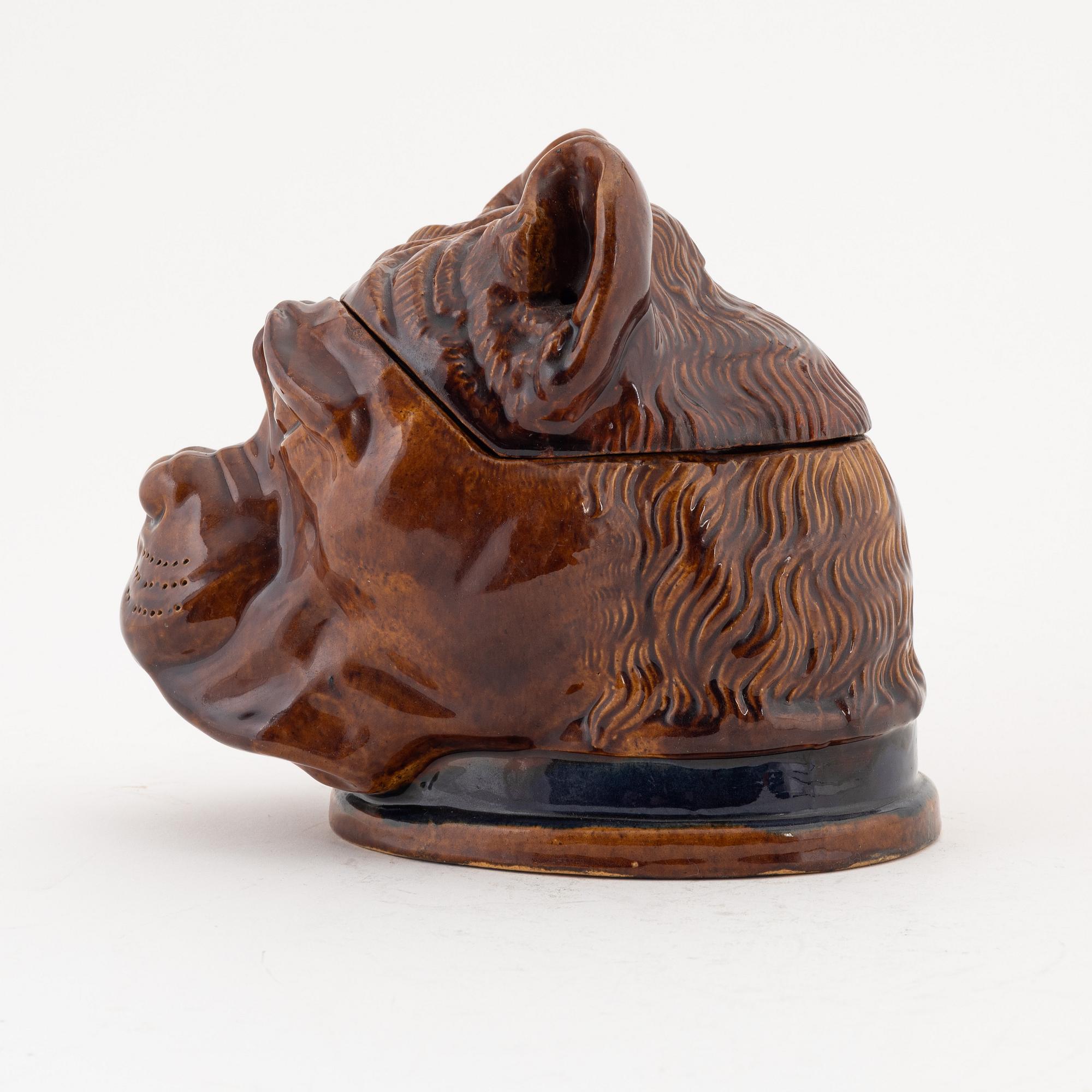 Albin Hamberg, an earthenware tobacco jar, Höganäs, Sweden, early 20th century.