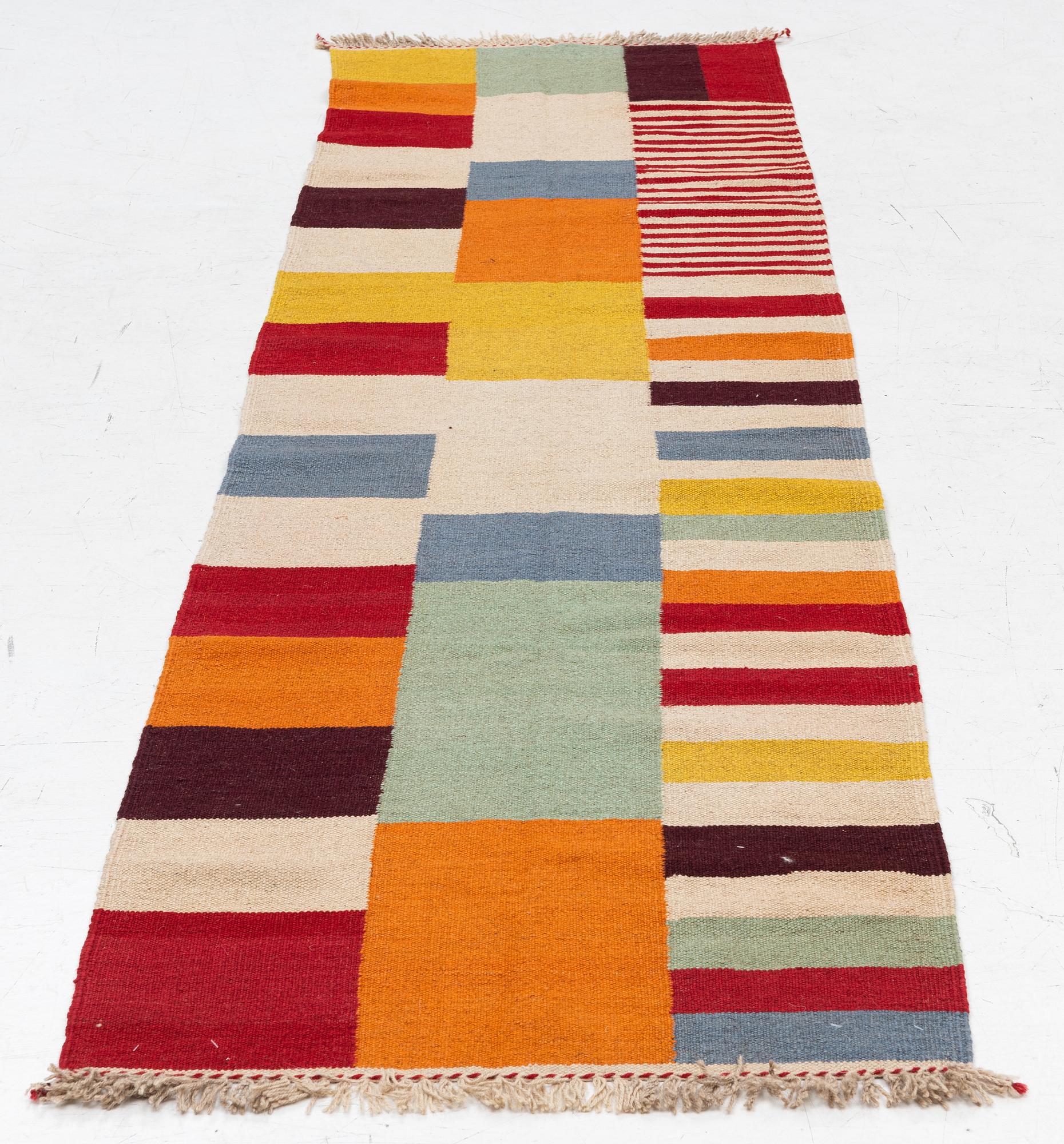 Gallerimatta, Kelim, ca 293 x 84 cm.