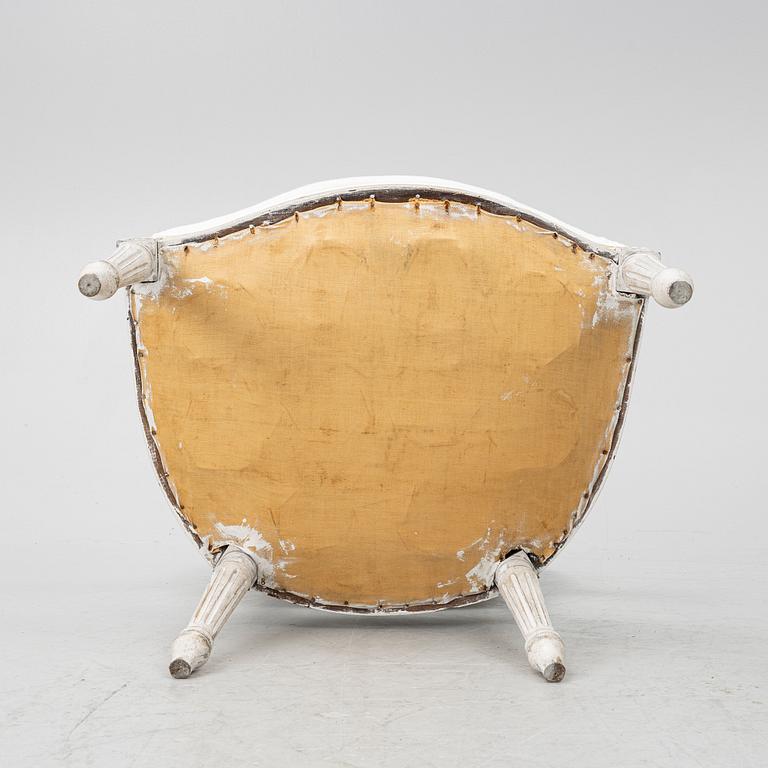 Armchairs, a pair, Gustavian style, 20th century.